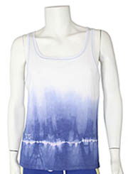 Белая мужская майка TIE-DYE покрашенная в технике узелкового батика